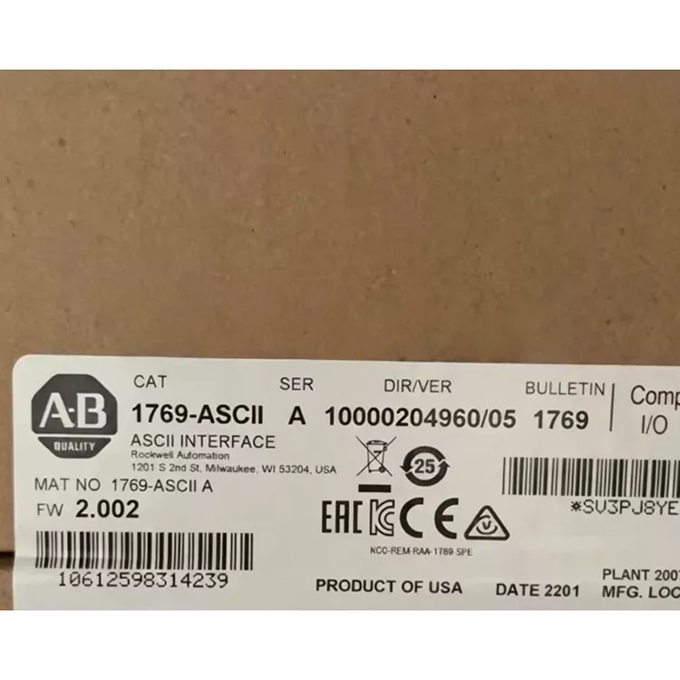 Allen Bradley 1769 ASCII
